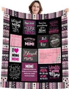 best mimi blanket gifts for mimi from grandaughter gifts for mimi from grandkid | best mimi ever blanket | christmas mothers day birthday present for mimi from grandson throw blanket 50” x 60”
