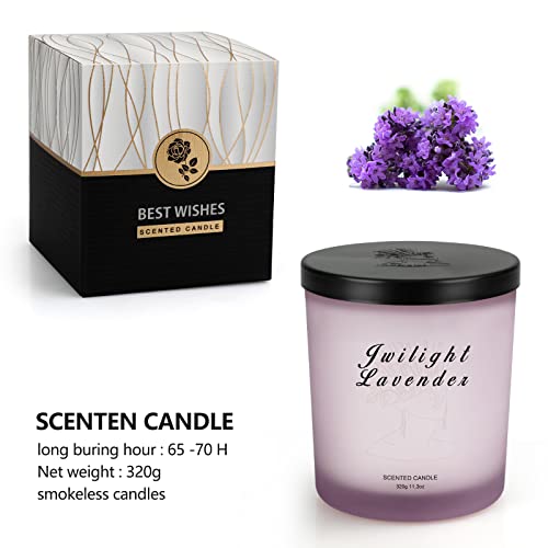 2 Pack Lavender Candles | Candles For Home Scented | 11.3 oz 100% Natural Soy Wax|70 Hours Burning Times | Aromatherapy Candles Gifts For Women Birthday Mom Best Friends | House Warming Gifts New Home