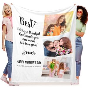 personalized mom gifts for mothers day, custom blankets with photos, personalized blankets with photos, customized blankets with pictures&text, personalized gifts for mom,grandma