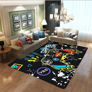 Game Controller Gaming Gamepad Modern Area Rugs Non-Slip Gaming Rug Boys Rugs Gamer Carpets Floor Mat Throw Rugs Doormats Gamer Room Decor Home Decor for Living Room Bedroom