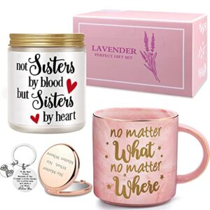 Birthday Gifts for Women, Scented Candles & Coffee Mug Best Friends Gift Box Basket Gifts Set for Women Mom Sister Wife Female Coworke, Personalized Birthday Thank You Gifts Christmas Gifts for Her