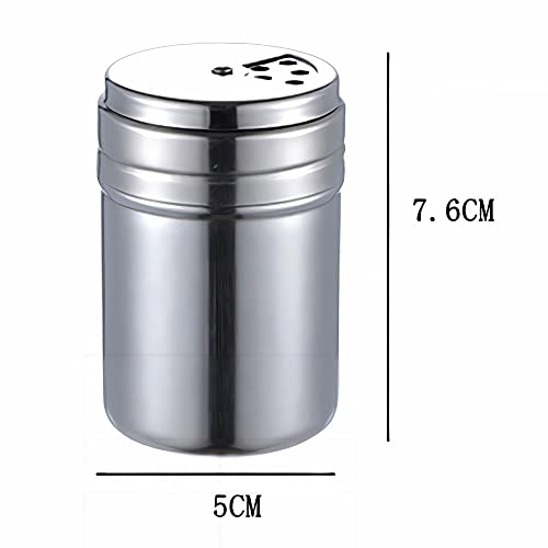 3 Pieces Shaker Seasoning Cans with Rotating Cover Steel seasoning Seasoning Bottle with Stainless Spice Shaker for Cooking Kitchen Gadget