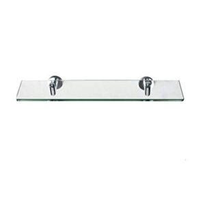 XJJZS Wall Mounted Stainless Steel Bathroom Shelf Rack, Glass Shelves