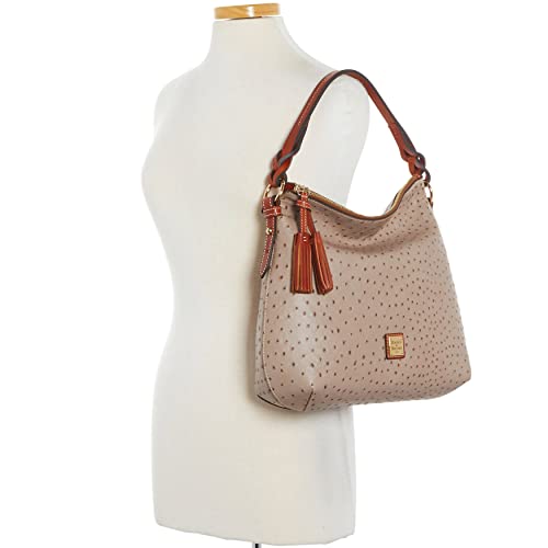 Dooney & Bourke Ostrich Twist Strap Hobo Shoulder Bag