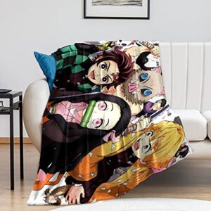 anime blanket ultra soft flannel throw blanket gifts for kids adults all season 50″x40″