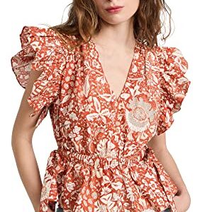 Ulla Johnson Women's Iyla Top, Orange Blossom, 6