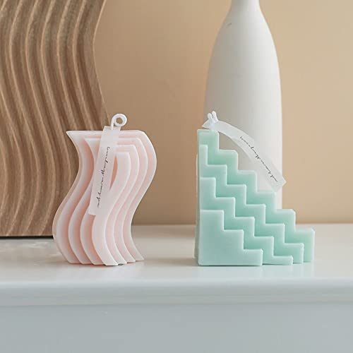 3PcsTwist Candle Aesthetic Candles Soy Wax Geometric Shaped candlesU Shaped, S Shaped and triangleCandle ,Art Decorative Candles for Wedding Birthday Decorative Gift