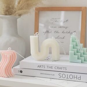 3PcsTwist Candle Aesthetic Candles Soy Wax Geometric Shaped candlesU Shaped, S Shaped and triangleCandle ,Art Decorative Candles for Wedding Birthday Decorative Gift