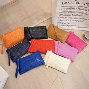 fashion women artificial leather solid color underarm phone bag envelope bag purse clutch bag valentine’s day for her