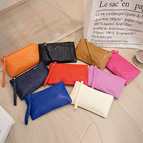 Fashion Women Artificial Leather Solid Color Underarm Phone Bag Envelope Bag Purse Clutch Bag Valentine's Day for Her