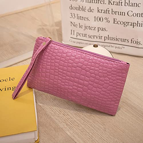 Fashion Women Artificial Leather Solid Color Underarm Phone Bag Envelope Bag Purse Clutch Bag Valentine's Day for Her