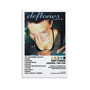 juben deftones poster around the fur poster album cover posters for room aesthetic canvas wall art bedroom decor 12x18inch(30x45cm)