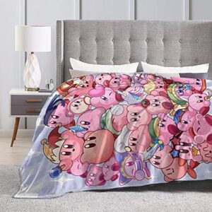 Cartoon Anime Throw Blanket, Flannel Blanket, Soft Lightweight Warm All-Season Blanket for Bed, Couch, Sofa 50"x40"