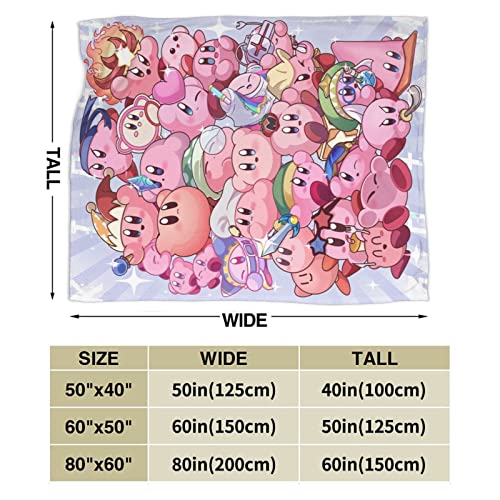 Cartoon Anime Throw Blanket, Flannel Blanket, Soft Lightweight Warm All-Season Blanket for Bed, Couch, Sofa 50"x40"