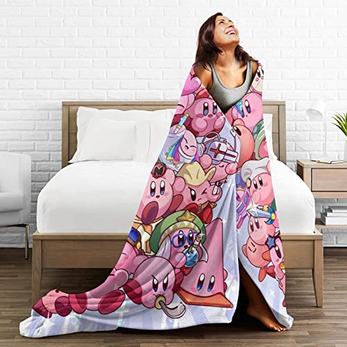 Cartoon Anime Throw Blanket, Flannel Blanket, Soft Lightweight Warm All-Season Blanket for Bed, Couch, Sofa 50"x40"