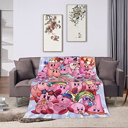 Cartoon Anime Throw Blanket, Flannel Blanket, Soft Lightweight Warm All-Season Blanket for Bed, Couch, Sofa 50"x40"