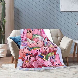 Cartoon Anime Throw Blanket, Flannel Blanket, Soft Lightweight Warm All-Season Blanket for Bed, Couch, Sofa 50"x40"