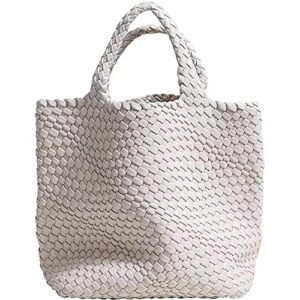 bzxhvsha handbags and purses for women handmade shoulder bag travel vacation tote bag, white