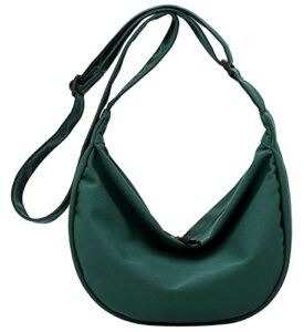 canvas messenger bag for women large hobo crossbody bag zipper closure casual shoulder tote bag
