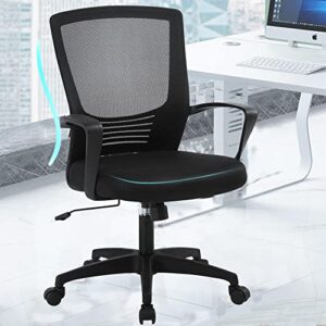 anacci office chair, desk chair with rocking back, mid-back mesh computer chair with adjustable height, drafting chair home office