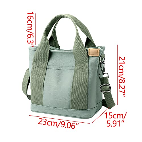 Women Fashion Canvas Bag Tote Bag Storage Bag Multi-Pocket Tote Bag Large Capacity Crossbody Bag