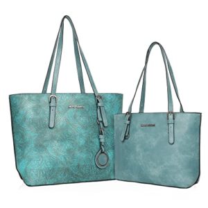 women handbags set tote bag for women large and medium shoulder bag satchel hobo 2pcs purse set mwc2-g052tq