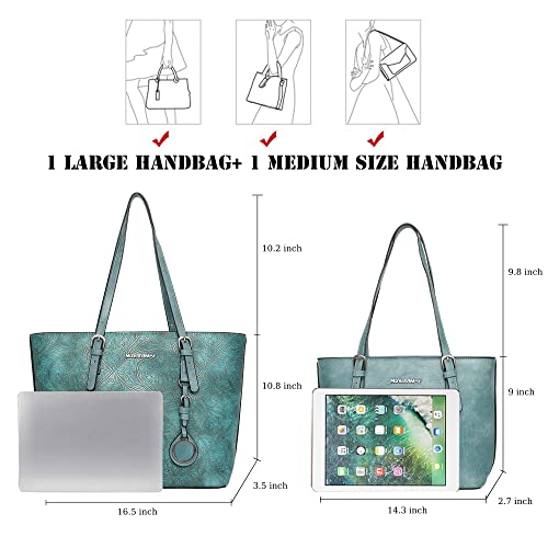 Women Handbags Set Tote Bag for Women Large and Medium Shoulder Bag Satchel Hobo 2pcs Purse Set MWC2-G052TQ