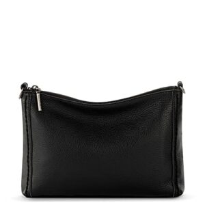 The Sak Lumi Crossbody in Leather, Convertible Crossbody, Black