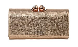 ted baker women’s tammyy textured bobble matinee wallet (leather, rosegold)