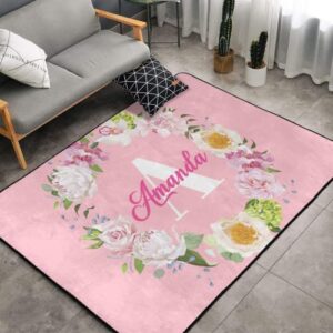 custom rug personalized area rug with text name customized carpet size rugs for bedroom living room business home decoration 36×24