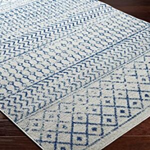 Artistic Weavers Chester Boho Moroccan Area Rug, 7'10" x 11', Cream/Royal Blue