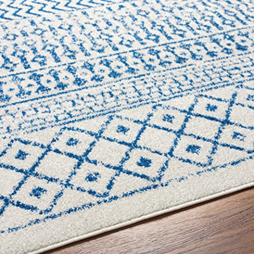 Artistic Weavers Chester Boho Moroccan Area Rug, 7'10" x 11', Cream/Royal Blue