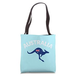 australian kangaroo australia flag souvenir tote bag