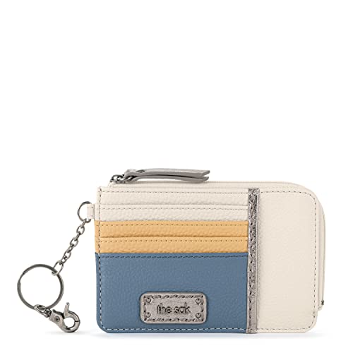 the sak Women's Iris Card Wallet in Leather, Coastal Block, One Size