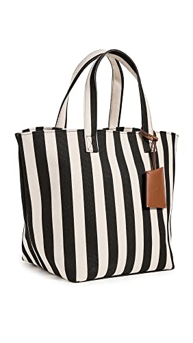 Little Liffner Women's Stripe Tote, Black/White, One Size