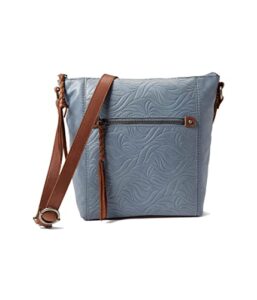 the sak ashland leather crossbody, maritime wave embossed