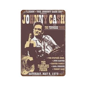 arxin johnny-cash artwork metal tin sign vintage decor for home bar, 8×12 decorative plaque