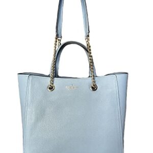 Kate Spade NY Infinite Triple Compartment Large Leather Tote Purse in Dusty Blue