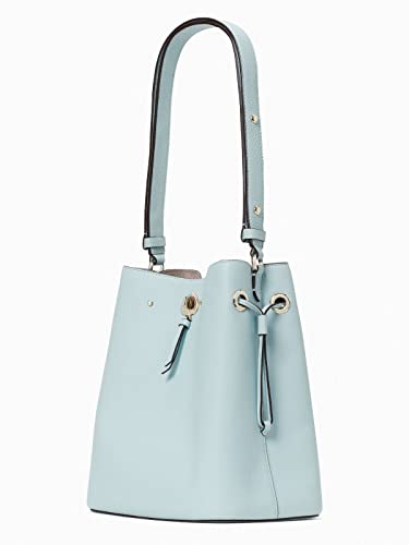 Kate Spade NY Marti Large Leather Bucket Bag Purse in Blue Glow