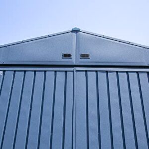 Arrow Shed Elite 12' x 12' Outdoor Lockable Gable Roof Steel Storage Shed Building, Blue Grey