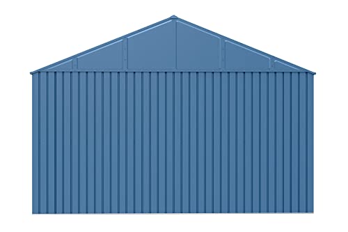 Arrow Shed Elite 12' x 12' Outdoor Lockable Gable Roof Steel Storage Shed Building, Blue Grey