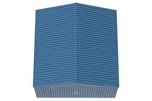 Arrow Shed Elite 12' x 12' Outdoor Lockable Gable Roof Steel Storage Shed Building, Blue Grey