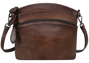 heshe leather handbags and purses for women shoulder bags hobo crossbody satchel designer ladies purse (coffee-2b37-003)