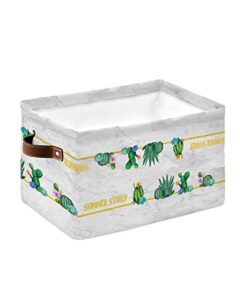 storage bins marble texture oasis cactus storage box foldable storage basket for shelves storage cubes bin for organizing closet nursery toy organizers with handles