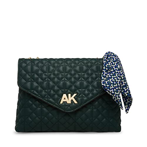 Anne Klein Womens Anne Klein quilted flap shoulder bag, Evergreen, One Size US