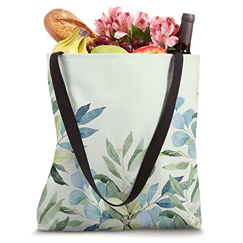 Eucalyptus Leaves Green Plant Florals Botany Foliage Tote Bag