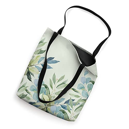 Eucalyptus Leaves Green Plant Florals Botany Foliage Tote Bag