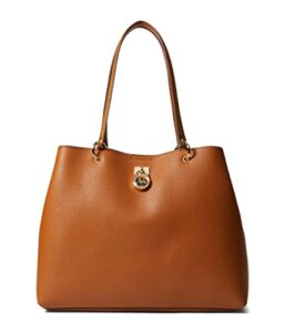 anne klein lock tote, saddle/saddle