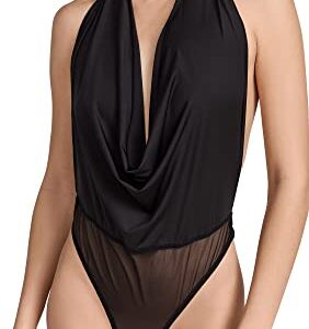 Bluebella Women's Ocean Soft Thong Bodysuit, Black, S