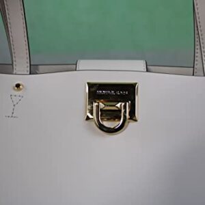 Michael Kors Women's Manhattan Smooth Leather Shoulder Tote Bag Lt Cream